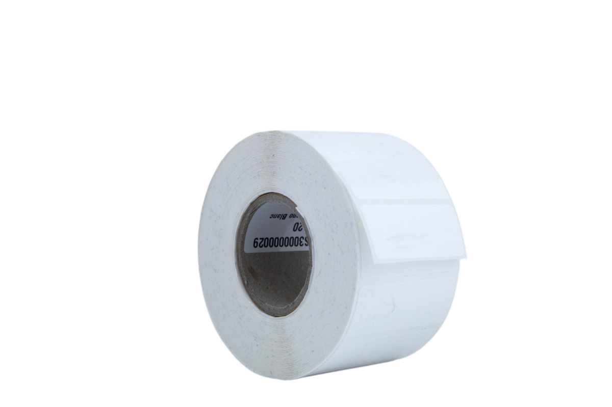 Rollo de 2000 Etiquetas Polipropileno Blanco 50 x 20mm - Imagen 1
