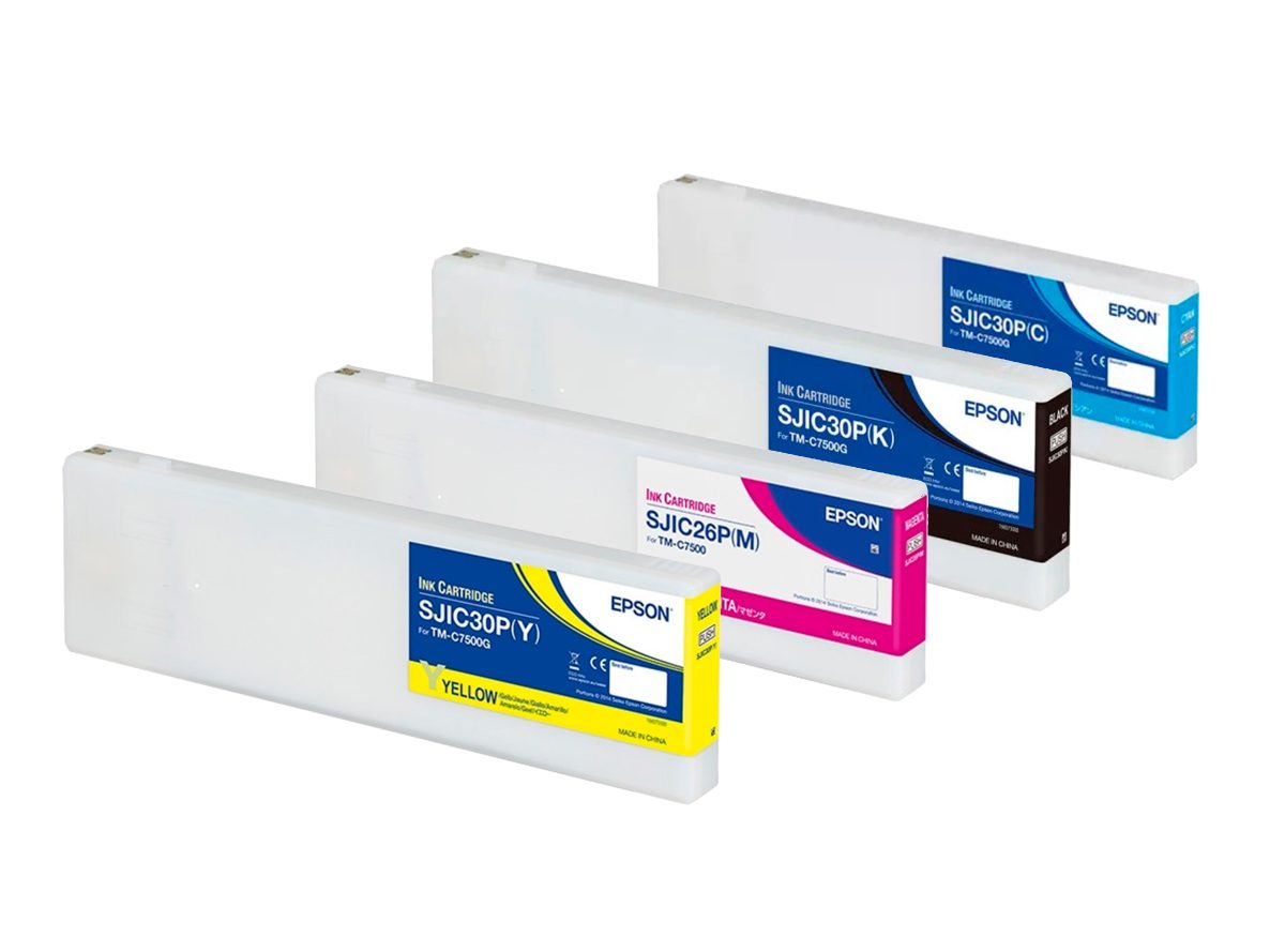 Cartuchos Tinta Inkjet para Epson TM-C7500 (SJIC30P) - Imagen 1